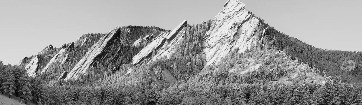 Image of the Flatirons in Boulder, CO